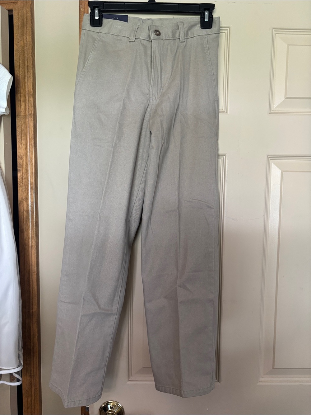 Boy’s Beige Straight-Leg Pants